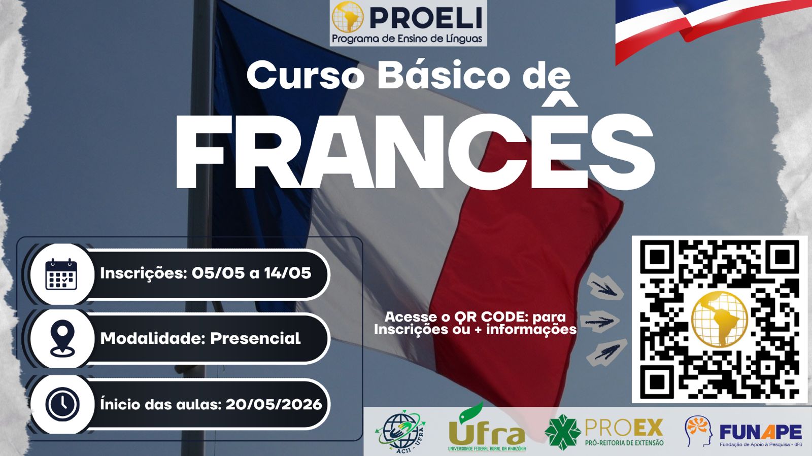 Matrículas Abertas - Curso Básico de Francês